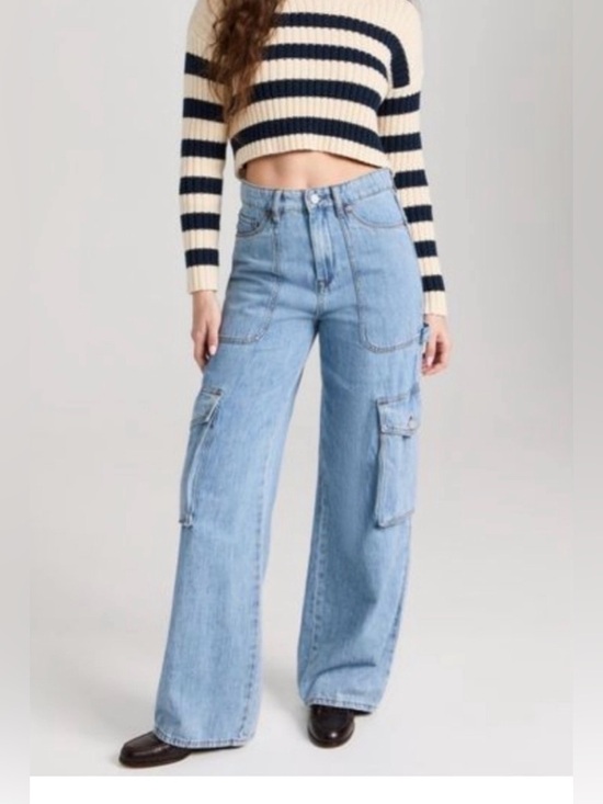 Blank NYC Denim - Blank NYC Franklin Light Blue Wide-Leg Cargo Jeans